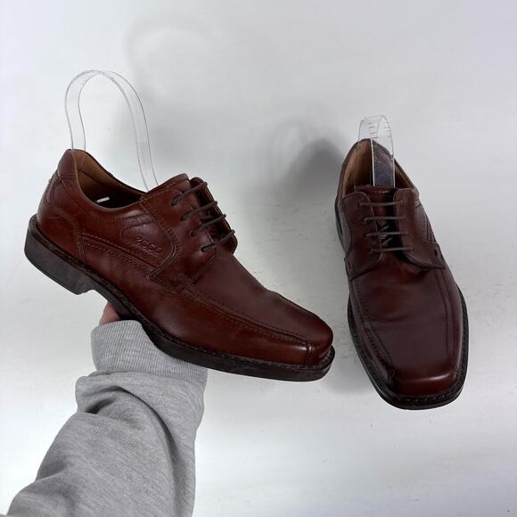 Ecco Seattle Oxford Shoes Men\'s 9.5 Brown Leather Lace-Up Classic Formal main image 9